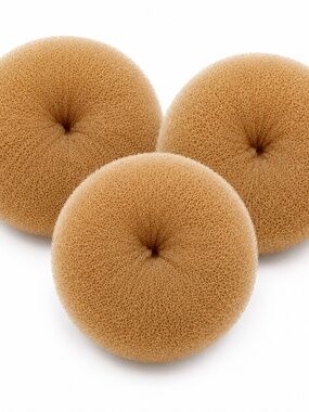 7 Inch Hair Donut Bun Maker 3 Pack Light Brown Jumbo Updo Shaper